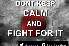 Don't keep calm and fight for it.. karate-quote-38 kartequote, karatequotes, quote, quotes