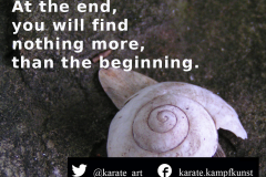 At the end, you will find nothing more, than the beginning. karate-quote-49 kartequote, karatequotes, quote, quotes